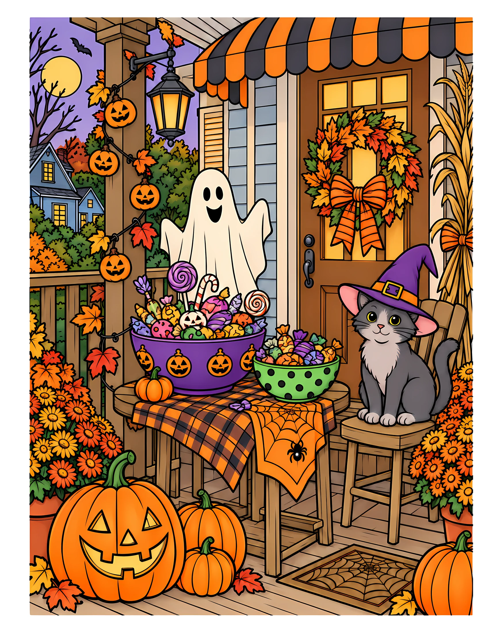 Candy station on porch color reference for Level 2 · Advanced