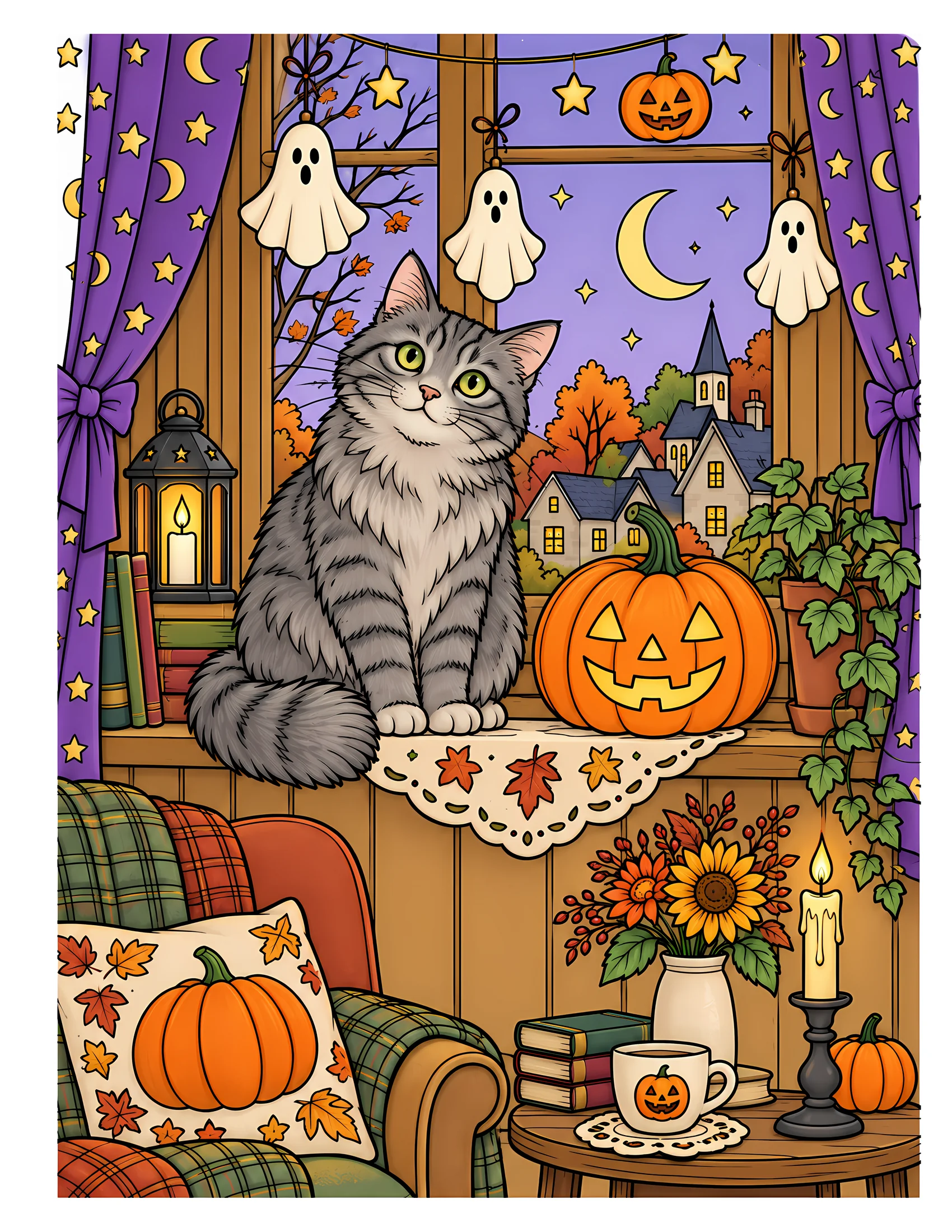 Cat on windowsill color reference for Level 2 · Advanced
