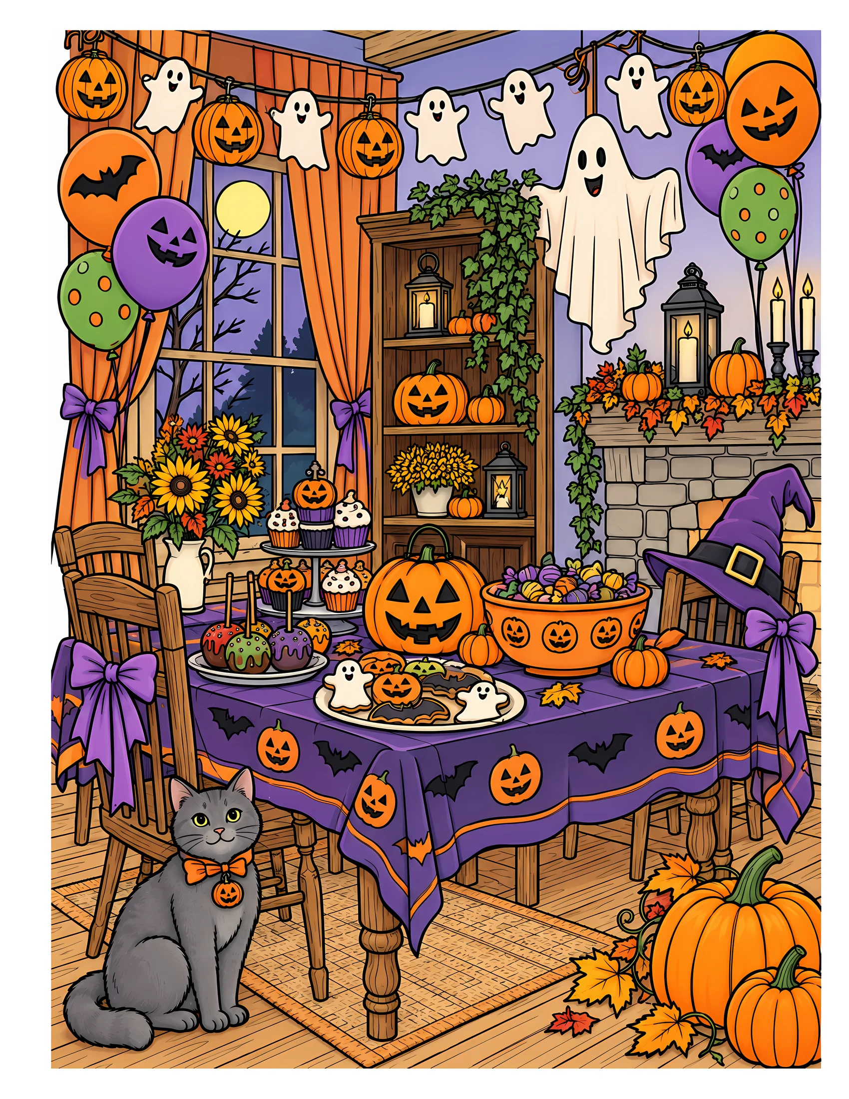 Costume-party room color reference for Level 2 · Advanced