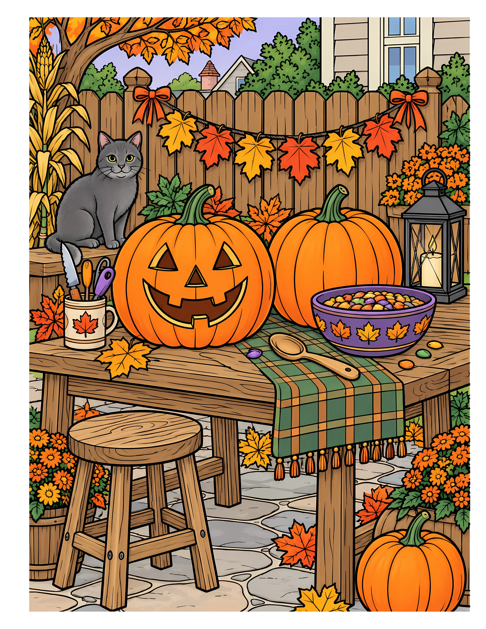 Pumpkin-carving table color reference for Level 2 · Advanced