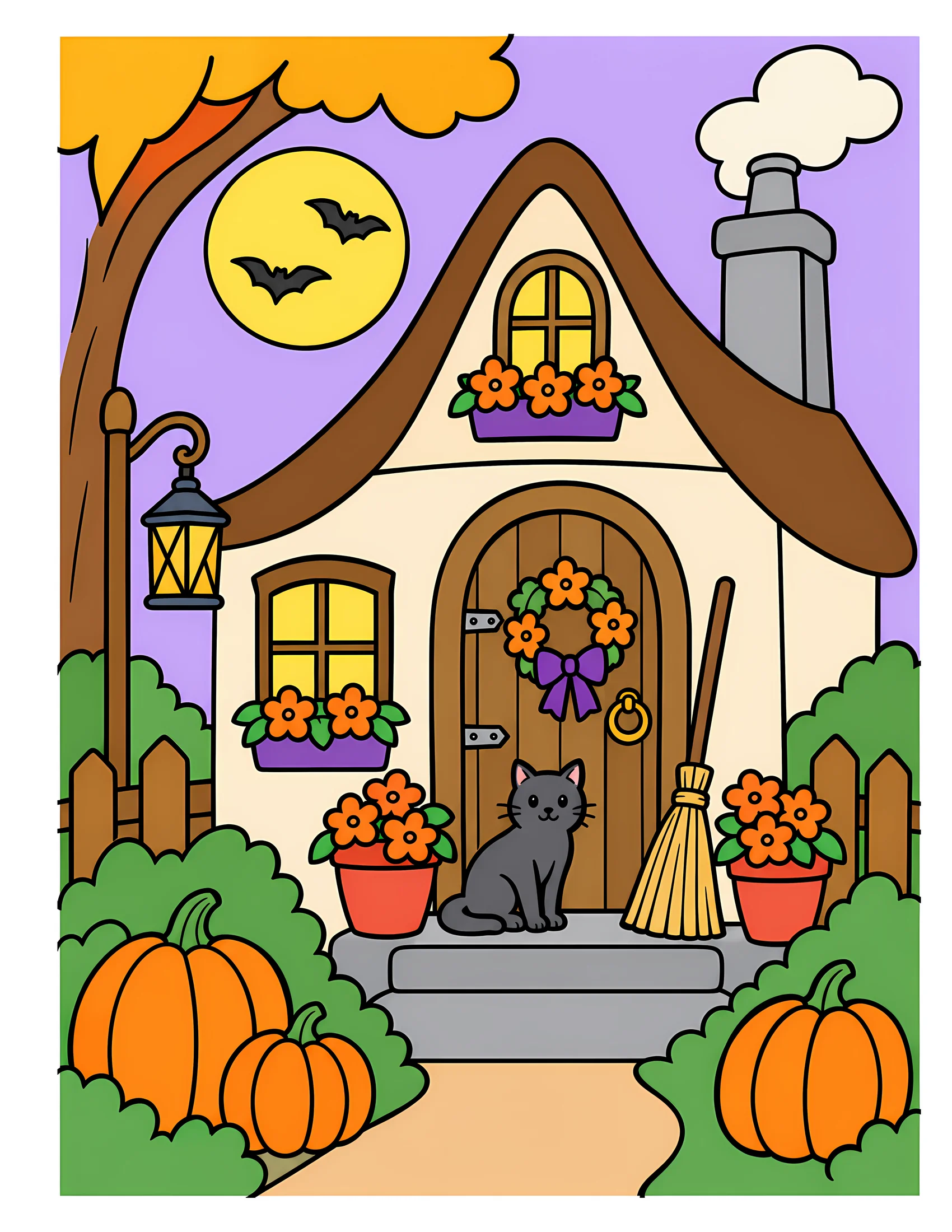 Witch cottage color reference for Level 1 · Easy