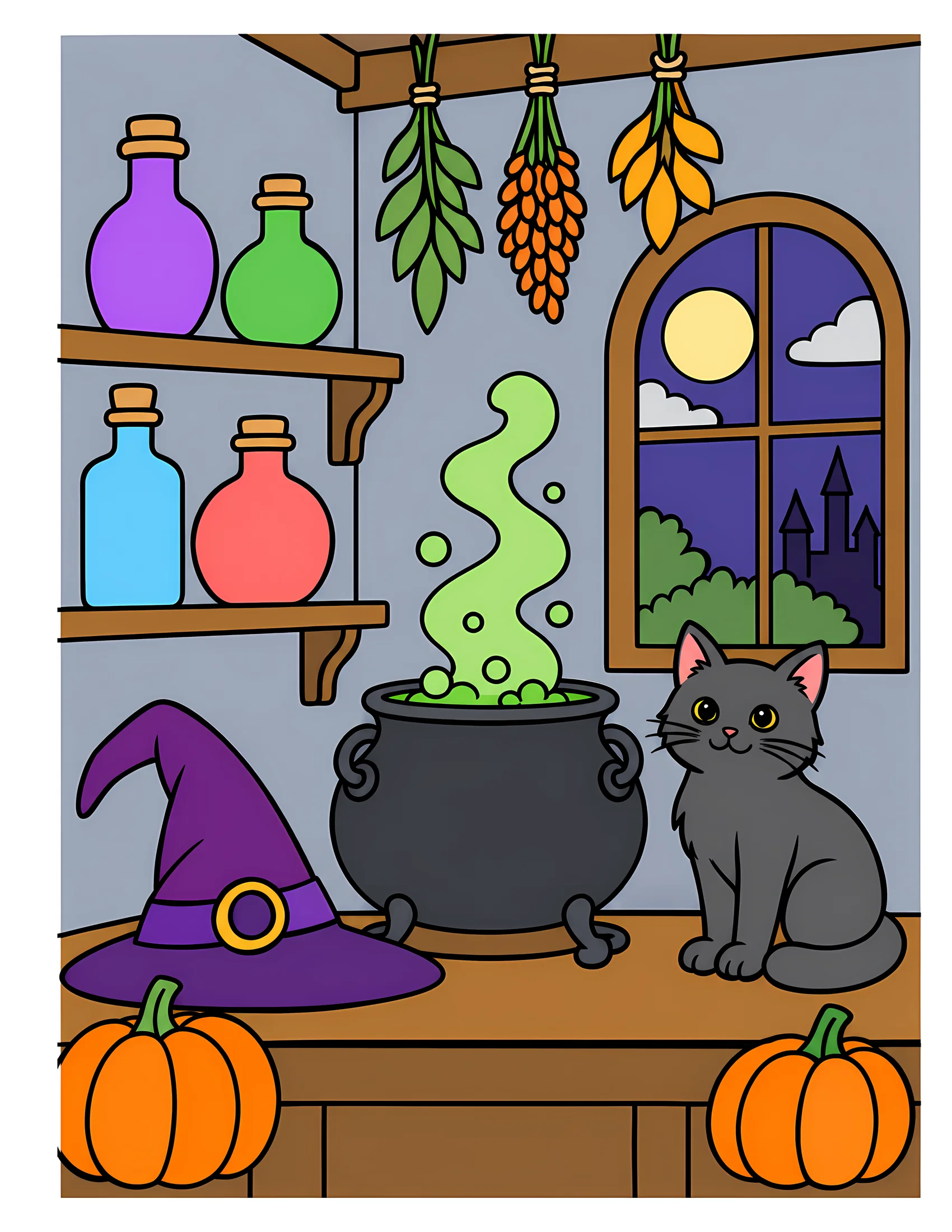Potion workshop color reference for Level 1 · Easy