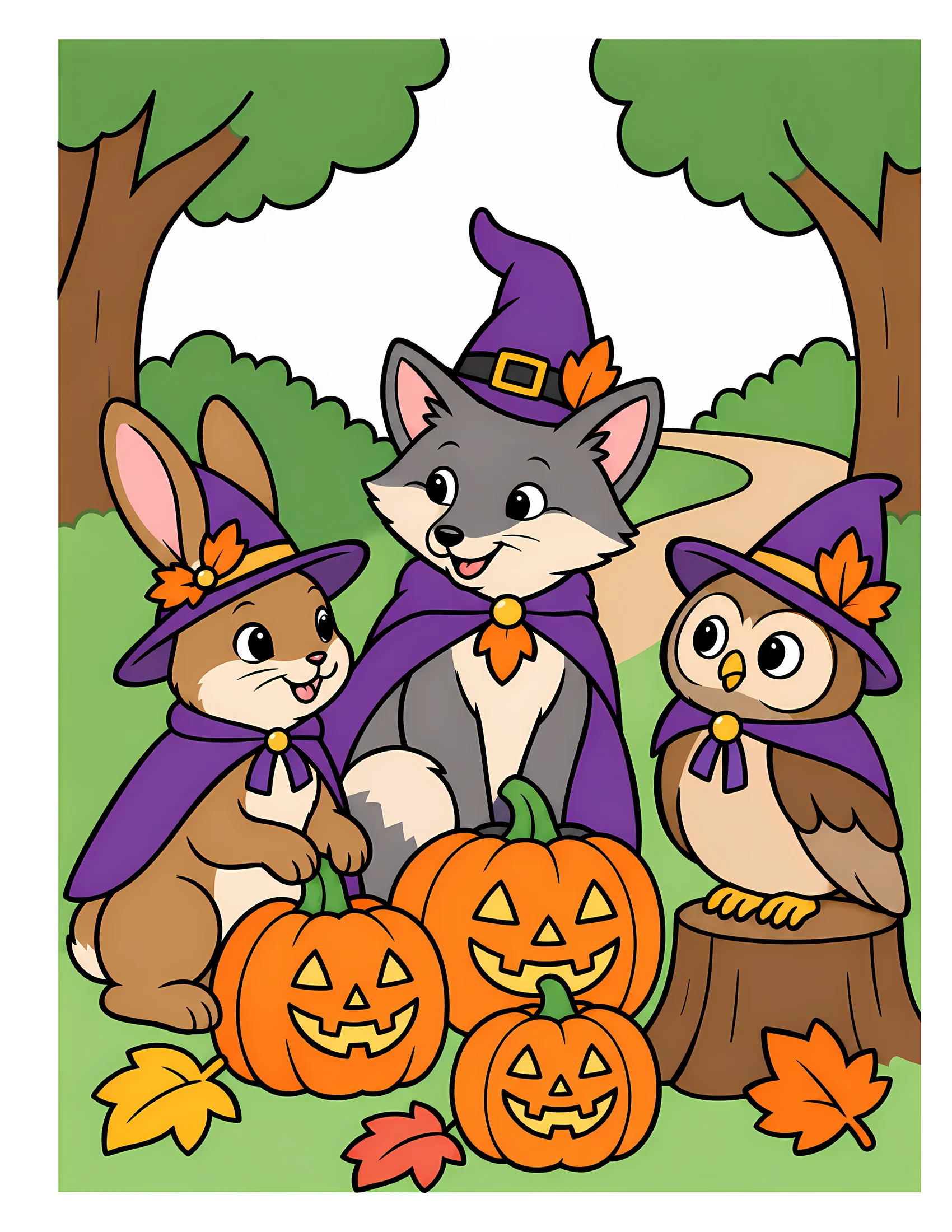 Woodland costume gathering color reference for Level 1 · Easy